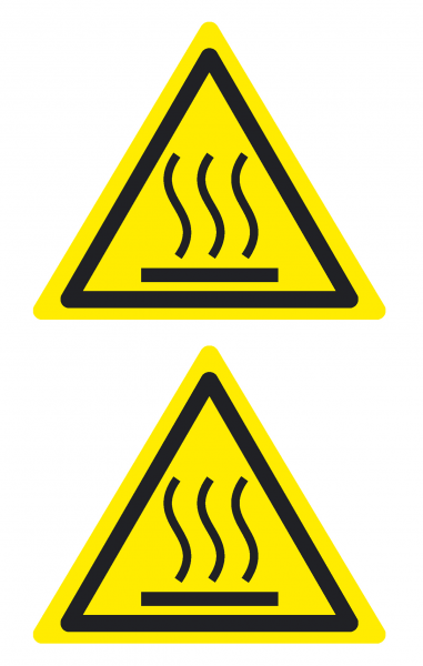 Aufkleber Heiße Oberfläche
